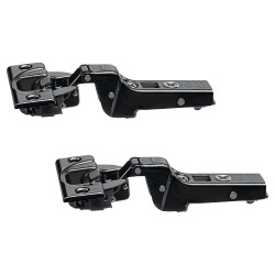 Blum CLIP Top Thick Door Soft Close Cabinet Hinge - 95° - Half Overlay - Black Onyx - Pair
