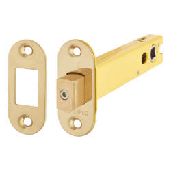Altro 8mm Tubular Bathroom Deadbolt - 127mm Case - 108mm Backset - Radius - PVD Brass