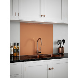 Self Adhesive Glass Kitchen Splashback - 750 x 900mm - Copper