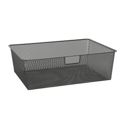 elfa Top Track System - Click In Medium Mesh Basket for Gliding Frame - 605 x 430 x 185mm - Graphite