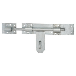 Heavy Duty Gate Padlock Bolt - 315mm Length - Galvanised Steel