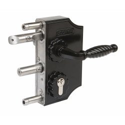 Locinox LAKQ H2 Heavy Duty Gate Lock Kit - 160 x 30 x 91mm - Black