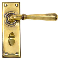 From The Anvil Aged Brass Bathroom Door Handles - Newbury Range - 152 x 50mm