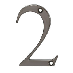 76mm Screw Fix Door Numeral - 2 - Bright Bronze