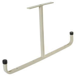Rothley Heavy Duty Tubular Garage and Shed Ceiling Mount Storage T-Hook - 555mm Depth - Cream/Black