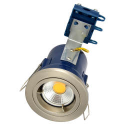 Forum Electralite Yate 50W IP20 Fire Rated LED Fixed Downlight - Satin Chrome