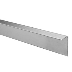 Toilet Cubicle Head Rail - 'L' Angled - 19-20mm Panels - 316 Stainless Steel