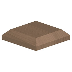 FenceMate Fence Post Caps for 3" / 75mm Posts - Brown