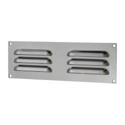 Altro Hooded Louvre Vent - 229 x 76mm - 2470mm² Free Air Flow - Satin Chrome