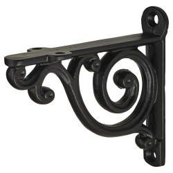 Olde Forge Swirl Shelf Bracket - 100 x 90mm - Black