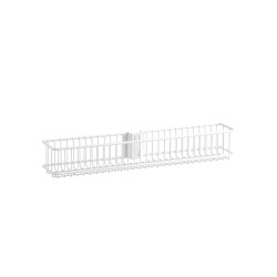 elfa Top Track System - Shallow Wire Basket for Door & Wall Racks - 435 x 80 x 70mm - White