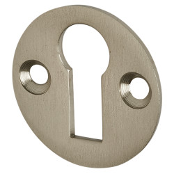 Hampstead Victorian Escutcheon - 32mm Diameter - Keyhole - Satin Nickel