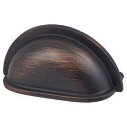 Altro Cabinet Cup Handle - 76mm Centres - Brushed Oil Rubbed Bronze