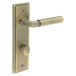 Burlington by Frelan Antique Brass Fire Rated DIN Bathroom Door Handles - Westminster - Inner 2 - 200 x 55mm