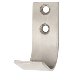 Altro Flat Single Coat Hook - 40 x 20 x 35mm - Satin Stainless Steel