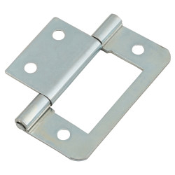 Flush Cabinet Hinge - 50 x 36 x 1mm - Zinc Plated - Pack of 10 Pairs