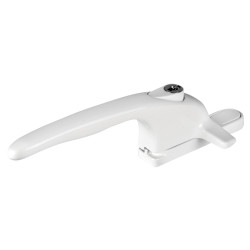 Securistyle Virage Cockspur Locking Window Handle - 9mm Nose Height - Left Hand - White