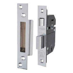 Legge Heavy Duty BS3621:2007 5 Lever Sashlock - 81mm Case - 58mm Backset - Pol Stainless Steel
