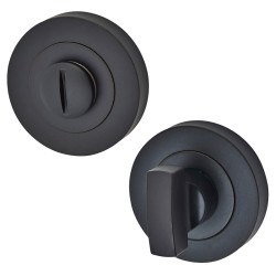 Serozzetta by Carlisle Brass Varese Bathroom Turn & Release - 50mm Diameter - Matt Black