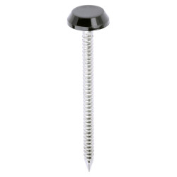 TIMCO Polymer Headed Nails - 50mm Length - Black - Pack of 100