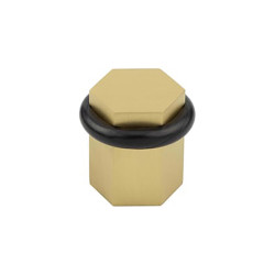 Burlington by Frelan Hexagonal Floor Door Stop - 40 x 38mm - Satin Brass