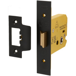 Altro Heavy Duty Flat Latch - 79mm Case - 57mm Backset - Square - Matt Black