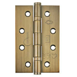 Eclipse Ball Bearing Grade 7 Butt Fire Door Hinge - 102 x 67 x 2mm - Matt Antique Brass - Pair