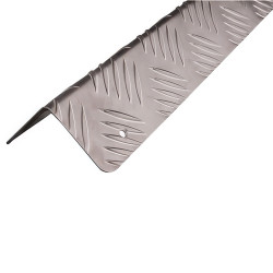 Altro 1200mm Aluminium Angle - Equal Sided - 50 x 50 x 1.5mm - Checker Plate 5 Bar Tread - Mill