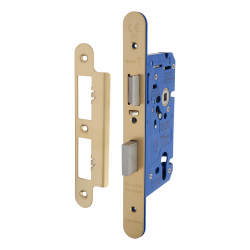 Altro Architectural DIN Euro Escape Sashlock - 85mm Case - 60mm Backset - Radius - PVD Brass