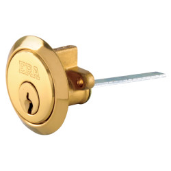 ERA 5 Pin Replacement Rim Cylinder - Polished Brass - Keyed Alike