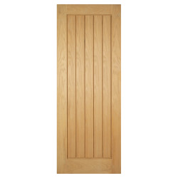 LPD Mexicano 5 Panel Unfinished Solid Internal Door - 2040 x 526 x 40mm - Oak