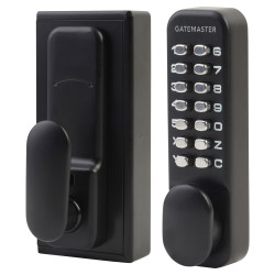 Gatemaster Surface Fixed Marine Grade One Side Push Button Gate Code Lock - Holdback - L/H - Black