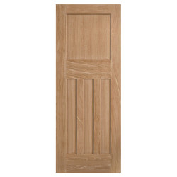 LPD DX 30's 4 Panel Unfinished Solid Internal FD30 Fire Door - 1981 x 686 x 44mm - Oak