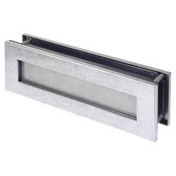 Olde Forge Telescopic Sleeved Letter Plate - 315 x 92mm - Door Thickness 42-72mm - Pewter