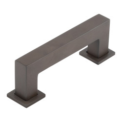 Burlington by Frelan Trafalgar 25mm Square D-Bar Cabinet Pull Handle - 96mm c/c - Dark Bronze