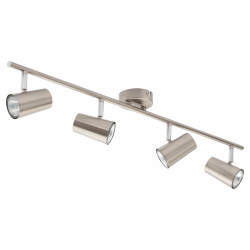Forum Inlight Harvey 4 Light Ceiling Spotlight Bar - Satin Nickel