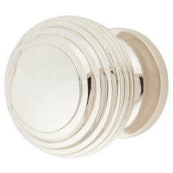From The Anvil Beehive Round Cabinet Knob - 30mm Diameter - Polished Nickel