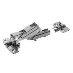 Klug Clip-On Cabinet Hinge - 165° - Half Overlay - Zinc Plated - Pack of 100 Pairs