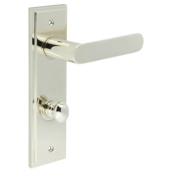 Burlington by Frelan Polished Nickel Fire Rated DIN Bathroom Door Handles - Kensington - Inner 1 - 200 x 55mm