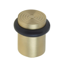 Burlington by Frelan Reeded Floor Door Stop - 40 x 38mm - Satin Brass