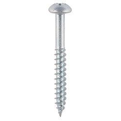 TIMCO Twin Threaded Pozi Round Head Wood Screws - 8 x 1 1/4" - Zinc Plated - Pack of 200