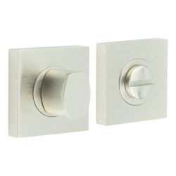 Burlington by Frelan Inner 3 Turn & Release with Square Plain Rose - 52 x 52mm - Satin Nickel