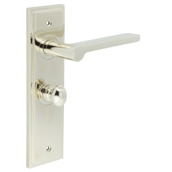 Burlington by Frelan Polished Nickel Fire Rated Bathroom Door Handles - Fitzrovia - Inner 1 - 200 x 55mm