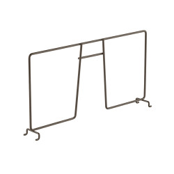 elfa Top Track System - Click In Ventilated Wire Shelf Divider - 411 x 54 x 200mm - Graphite