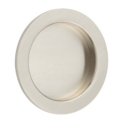 Burlington by Frelan Round Flush Pull Handle - 75mm Diameter - Satin Nickel