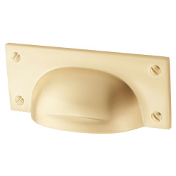 Altro Neston Cabinet Cup Handle - 76mm Centres - Satin Brass