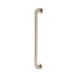 Hampstead 32mm D-Bar Door Pull Handle on Rose - Bolt Fix - 650mm Centres - Satin Stainless Steel