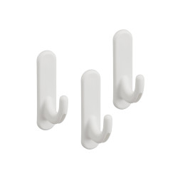 elfa Top Track System - Curve Tool & Storage Board Hooks - 62 x 15 x 40mm - White - Pack of 3