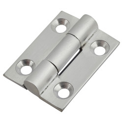 Solid Drawn Butt Cabinet Hinge - 25 x 19 x 1.45mm - Satin Chrome - Pair