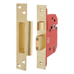 UNION 2205S StrongBOLT 5 Lever Sashlock - 68mm Case - 45mm Backset - Polished Brass
